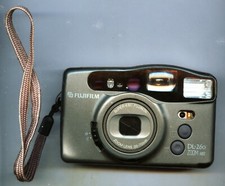 Vintage: FUJIFILM DL-260 ZOOM MR Camera + PHOTOLINE Leather Carrying Case