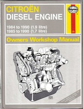 Citroen Diesel 1.7 & 1.9 litre 1984-90 Workshop Manual - Visa C15  & BX models