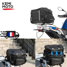 Sac de Moto Selle Arrière - Top case - Sacoche Ajustable Extensible Etanche IP66