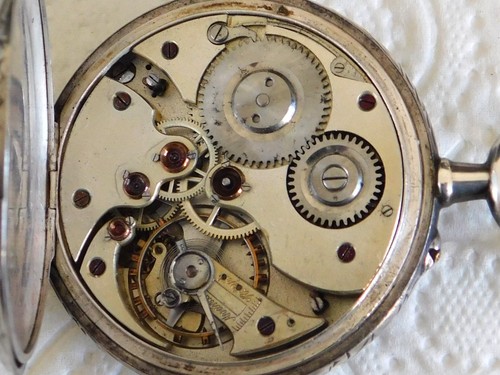 Montre gousset argent chatons - montre,