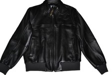 AUTHENTIC MEN’S TWO TONE PELLE PELLE CLASSIC  LEATHER JACKET BLACK All Sizes