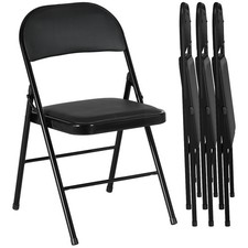 HOMCOM Lot de 4 chaises