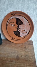 Jean Marais Signed Ceramic Zodiac Plate. "Gemeaux"