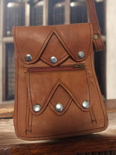 Petite sacoche cuir - cuir, vintage