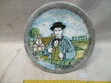 Youen plate (Yves-Alain Pleuven) decor Normandy earthenware Brittany (ref AI77)