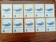 Lot de 10 étiquettes anciennes Langoiran vin Bordeaux