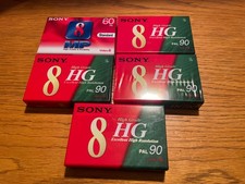 LOT DE 4 CASSETTES  VIDEO SONY