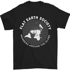 Flat Earth Society Members autour de La Globe T-Shirt 100% Coton