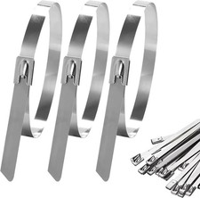 100 pièces attache-câble inox 4,6x750 mm, acier inoxydable
