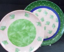 Essex Collection Bois D Arc Tutti Fruitti Group of Dessert Plateand Dinner Plate