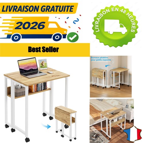 Bureau pliable roulettes - bureau, à