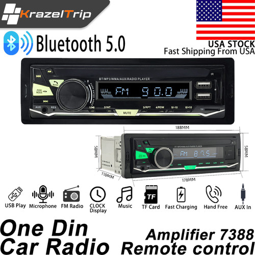 One din car radio - one,
