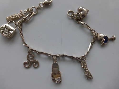 Bracelet breloques argent - 7,