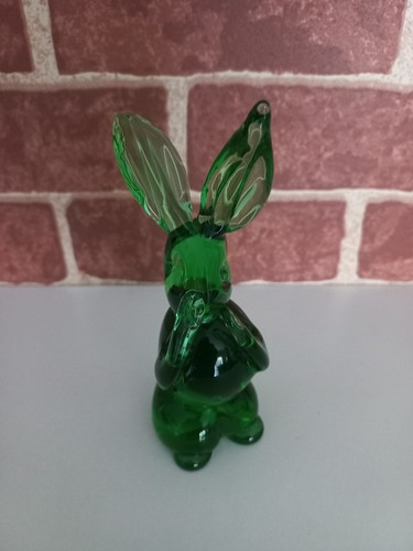 Lapin vert verre - lapin, murano