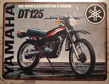plaque métal vintage Yamaha 125 DTMX