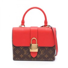 LOUIS VUITTON Locky bb Handbag M44322 Monogram canvas leather Coquelicot Used