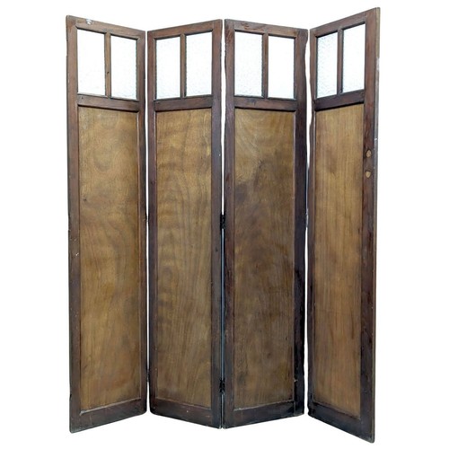Paravent bois vitres 4 - paravent,
