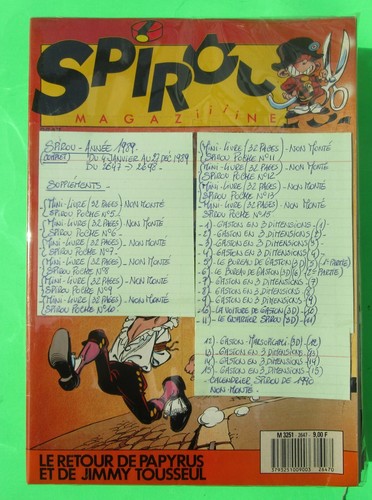 Spirou fascicules annee 1989 - spirou,