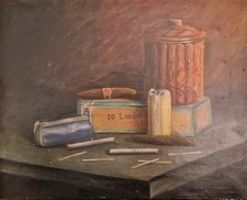 Ancien Beau Tableau Peinture