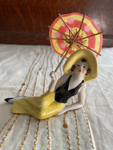 Figurine porcelaine baigneuse - porcelaine,