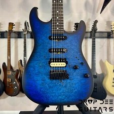 Schecter USA Custom Shop Sunset Custom-II HSS Electric Guitar w/ Case - Ocean