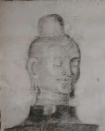 Beau dessin tête bouddha - dessin,