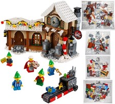 LEGO 10245 Santa's Workshop: 4 NEW BAGS, 2 cut open (partial set) Winter Village