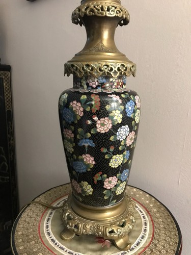 Cloisonne vase lampe monture - vase,