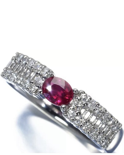 Bague blanc rubis - bague,