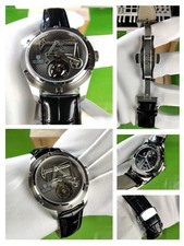 Montres Prestige Automatic Men Watch Oil Pump Move Dial WR SS Case Leather Strap