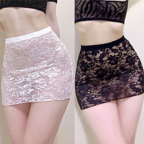 Chiffon jupe dentelle mini - dentelle,