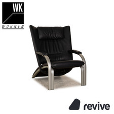 WK Wohnen Spot 698 Fauteuil En Cuir Bleu Foncé Fonction Manuelle Fonction Relax