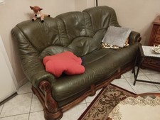 Canapé et 2 fauteuils bois et