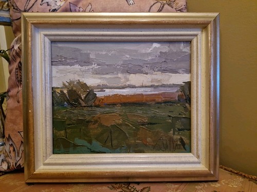 Peinture encadrée huile sur - huile,