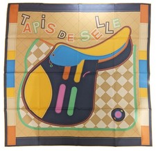 Hermes Carres90 Double Face Saddle Cloth Tapis de Selle Used