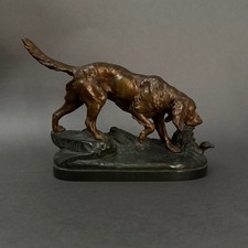 Bronze du XIXe chien de chasse