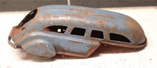 Vintage 1940s Pressed Steel Wyandotte Blue Travel Trailer As Found 6-1/2"