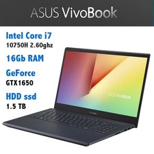 Asus Vivobook 15.6" X571LH BQ458T Notebook Intel i7-10750H 2.60GHz 16GB RAM