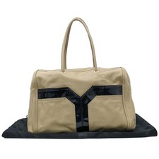 YSL 257202 AL60G BEIGE LEATHER SAC CHYC TOTE BAG