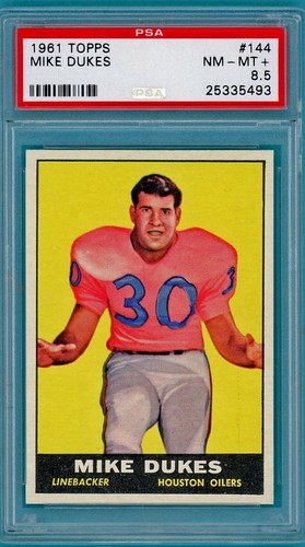 1961 topps mike dukes - fb,