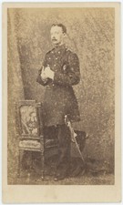 CDV circa 1860. Portrait of a Russian Soldier. Russia. Russia. Military.