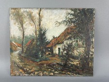 Huile sur panneau paysage