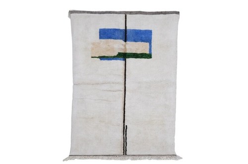 Tapis berbère blanc - , uni