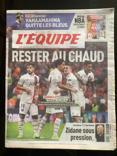 Equipe journal 10 - l'equipe, 22/10/2019