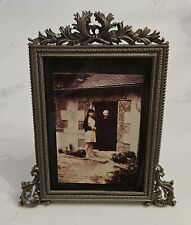 LARGE ANTIQUE SILVER BRONZE LOUIS XVI STYLE PHOTO FRAME LATE 19TH H. GOGNARD 