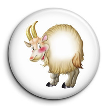 Chèvre - Badge Epingle 38mm Button Pin