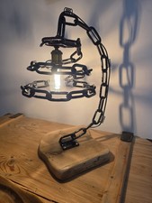 Lampe de chevet métal et bois