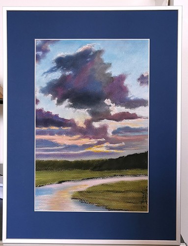 Pastel sec soir orage - "soir, à