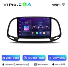 Radio 2 Din 9" Pour Fiat