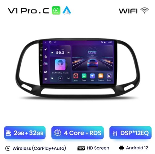 Radio din pour fiat - radio, 2